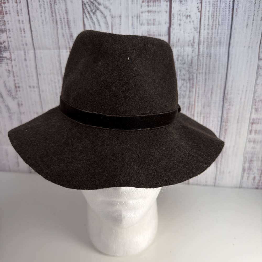 Filippo Catarzi Dark Brown Felt Hat 100% Wool Made In Italy
